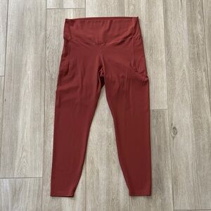 Soma 24/7 Rusty Mauve Athletic Leggings With Side Pockets Size Large